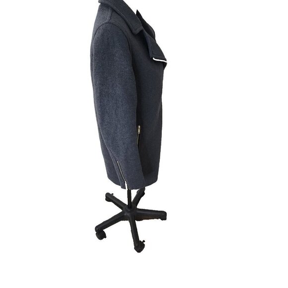 Aritzia Wilfred Free Coat Charcoal Gray Wool Cashmere Moto Fei Women's Small - Picture 5 of 11
